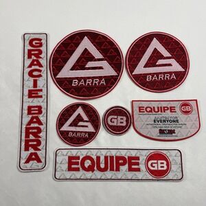 Gracie Barra Jiu-Jitsu Patches Lot 7 pc Embroidered Sew On Equipe GB New‎